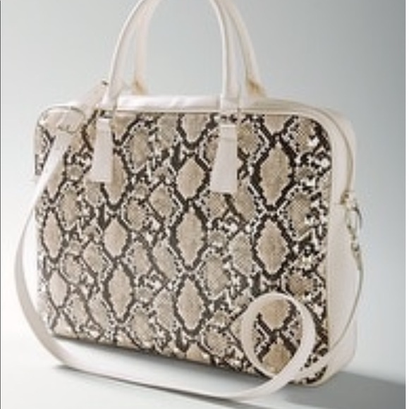 NWT White House Black Market Snake-Print Computer Laptop Tote Bag - Picture 8 of 9